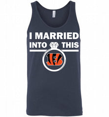 I MARRIED INTO THIS NFL Cincinnati Bengals Fans Gift Tank - zezetee