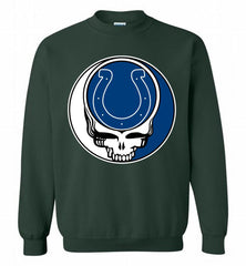 Indianapolis Colts Grateful Dead Logo Band Crewneck Sweatshirt - zezetee