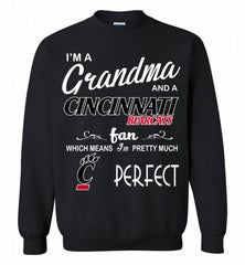 I'M A Grandma And A Cincinnati Bearcats Fan Crewneck Sweatshirt - zezetee