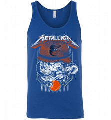 Metallica Skull Baltimore Orioles Logo Tank - zezetee