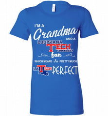 I'M A Grandma And A Louisiana Tech Bulldogs Fan Bella Ladies Tee - zezetee