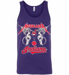 Metallica Cleveland Indians Logo Tank - zezetee