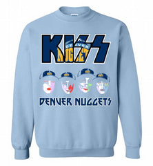 Kiss Denver Nuggets Logo Crewneck Sweatshirt - zezetee