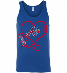 Nurse Heartbeat Atlanta Braves Tank - zezetee