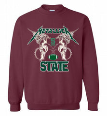 Metallica Michigan State Logo Crewneck Sweatshirt - zezetee