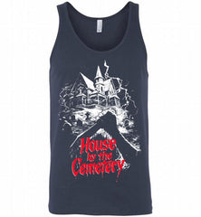 HOUSE by the CEMETARY silk screened lucio fulci SCREENPRINTED zombie horror Tank - zezetee