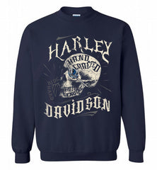 HARLEY DAVIDSON SKULL Dallas Mavericks Crewneck Sweatshirt - zezetee