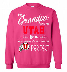 I'M A Grandpa And An Utah Utes Fan Crewneck Sweatshirt - zezetee