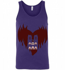 My heart is burning for Notre Dame Tank - zezetee