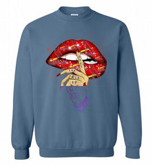 mlb cardinals lip shut the fuck up Crewneck Sweatshirt - zezetee