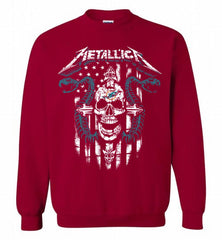 Metallica Snake Skull Miami Dolphins Logo Crewneck Sweatshirt - zezetee