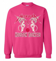Metallica Houston Rockets Logo Crewneck Sweatshirt - zezetee