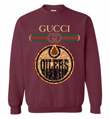 Gucci Edmonton Oilers Logo Crewneck Sweatshirt - zezetee