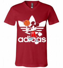 ADIDAS BASKETBALL MICKEY MOUSE DISNEY SPORTS V-Neck Shirt - zezetee
