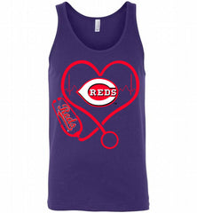 Nurse Heartbeat Cincinnati Reds Tank - zezetee