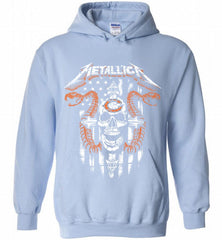 Metallica Snake Skull Chicago Bears Logo Hoodie - zezetee
