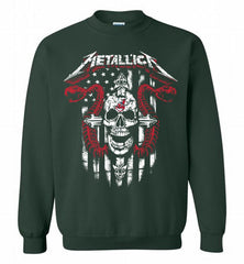 Metallica Cleveland Indians Logo Crewneck Sweatshirt - zezetee