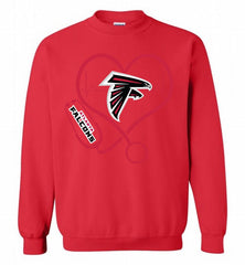 Nurse Heartbeat Atlanta Falcons Crewneck Sweatshirt - zezetee