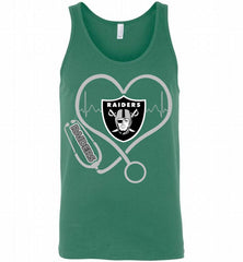 Nurse Heartbeat Oakland Raiders Tank - zezetee