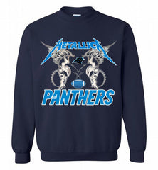 Metallica Carolina Panthers Logo Crewneck Sweatshirt - zezetee