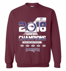 2018 SUPER BOWL CHAMPIONS NEW ENGLAND PATRIOTS Crewneck Sweatshirt - zezetee