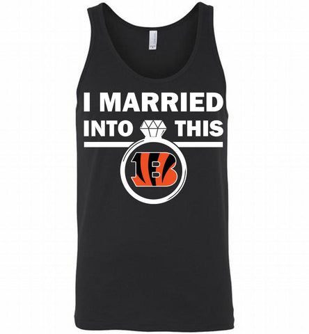 I MARRIED INTO THIS NFL Cincinnati Bengals Fans Gift Tank - zezetee