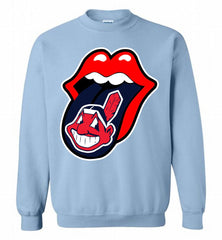 Cleveland Indians  x The Rolling Stones Logo Crewneck Sweatshirt - zezetee