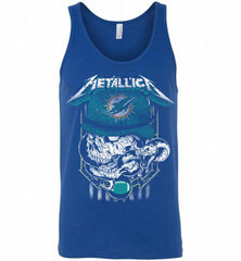 Metallica Skull Snake Miami Dolphins Tank - zezetee