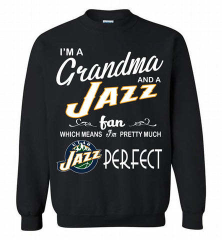 I'M A Grandma And A Utah Jazz Fans Perfect Crewneck Sweatshirt - zezetee