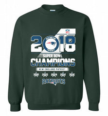 2018 SUPER BOWL CHAMPIONS NEW ENGLAND PATRIOTS Crewneck Sweatshirt - zezetee