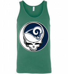 Los Angeles Rams Grateful Dead Logo Band Tank - zezetee
