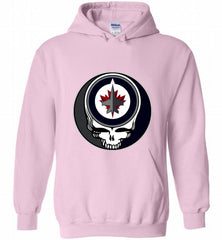 NHL TEAM WINNIPEG JETS X GRATEFUL DEAD LOGO BAND Hoodie - zezetee
