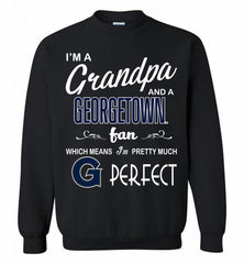 I'M A Grandpa And A Georgetown Hoyas Fan Crewneck Sweatshirt - zezetee