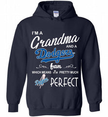 I'M A Grandma And A Los Angeles Dodgers Fans Gift Hoodie - zezetee