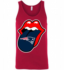 New England Patriots  x The Rolling Stones Logo Tank - zezetee
