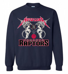 Metallica Toronto Raptors Logo Crewneck Sweatshirt - zezetee