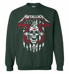 Metallica Cincinnati Reds Logo Crewneck Sweatshirt - zezetee