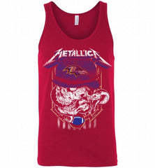 Metallica Skull Snake Baltimore Ravens Tank - zezetee