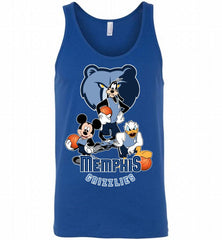 Mickey Goofy Donald Loves Memphis Grizzlies Basketball Fans Tank - zezetee