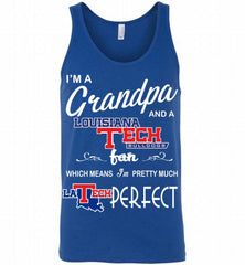 I'M A Grandpa And A Louisiana Tech Bulldogs Fan Tank - zezetee