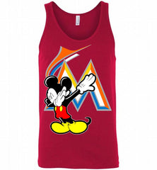 Disney Mickey Mouse Dabbing Miami Marlins Tank - zezetee