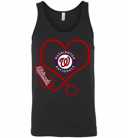Nurse Heartbeat Washington Nationals Tank - zezetee