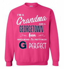I'M A Grandma And A Georgetown Hoyas Fan Crewneck Sweatshirt - zezetee