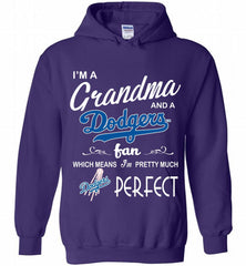 I'M A Grandma And A Los Angeles Dodgers Fans Gift Hoodie - zezetee