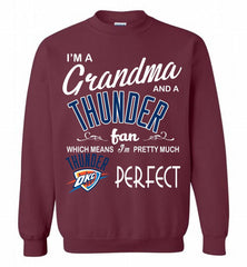 I'M A Grandma And A Oklahoma City Thunder Fans Perfect Crewneck Sweatshirt - zezetee