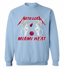 Metallica Miami Heat Logo Crewneck Sweatshirt - zezetee
