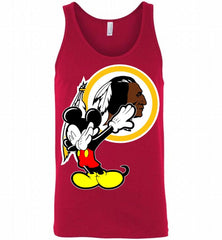 Disney Mickey Mouse Dabbing Washington Redskins Tank - zezetee