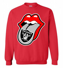 Oakland Raiders  x The Rolling Stones Logo Crewneck Sweatshirt - zezetee
