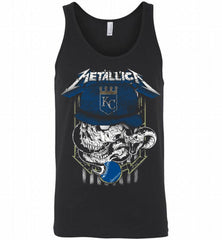 Metallica Skull Kansas City Royals Logo Tank - zezetee