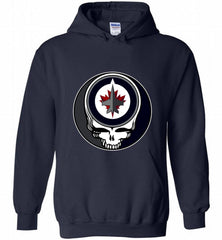 NHL TEAM WINNIPEG JETS X GRATEFUL DEAD LOGO BAND Hoodie - zezetee